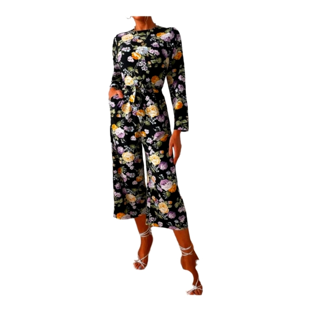 NWOT  floral wide leg jumpsuit